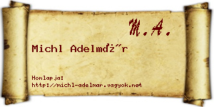 Michl Adelmár névjegykártya